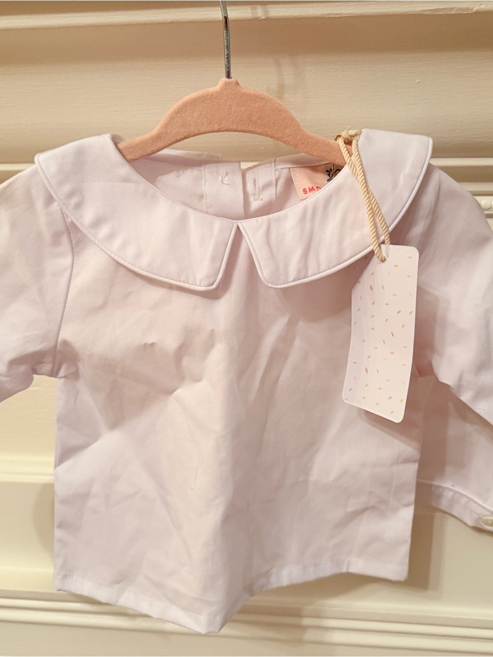 White Peter Pan Collar Children’s Top - Smockingbird